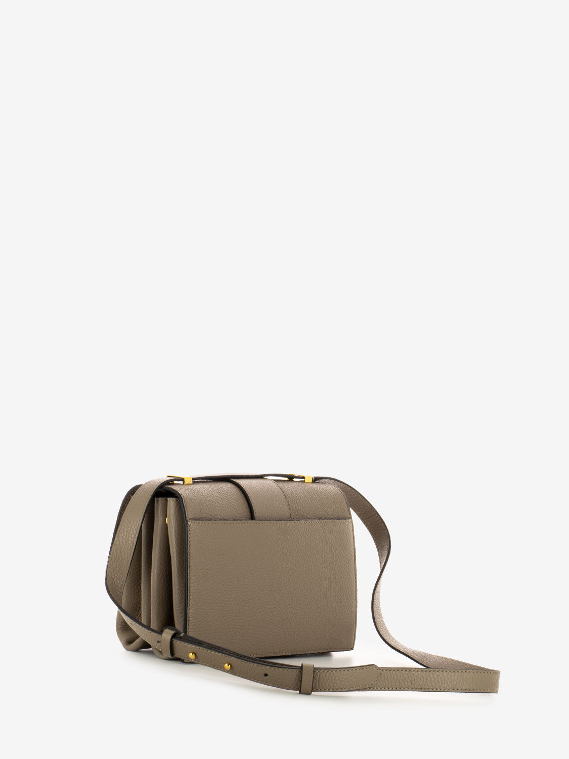 Borsa a spalla in pelle warm taupe
