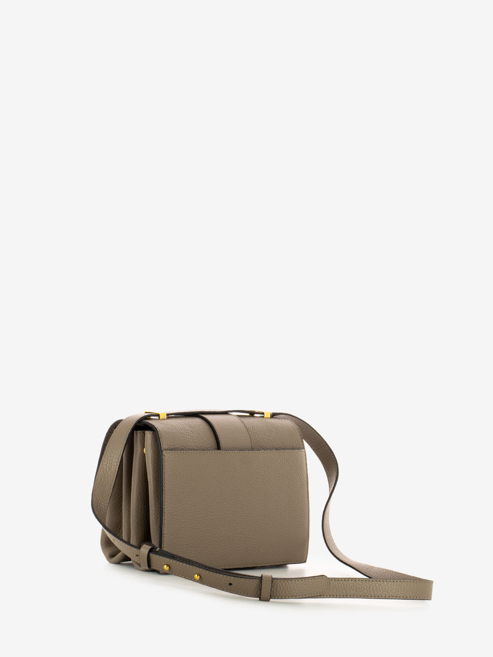 Borsa a spalla in pelle warm taupe