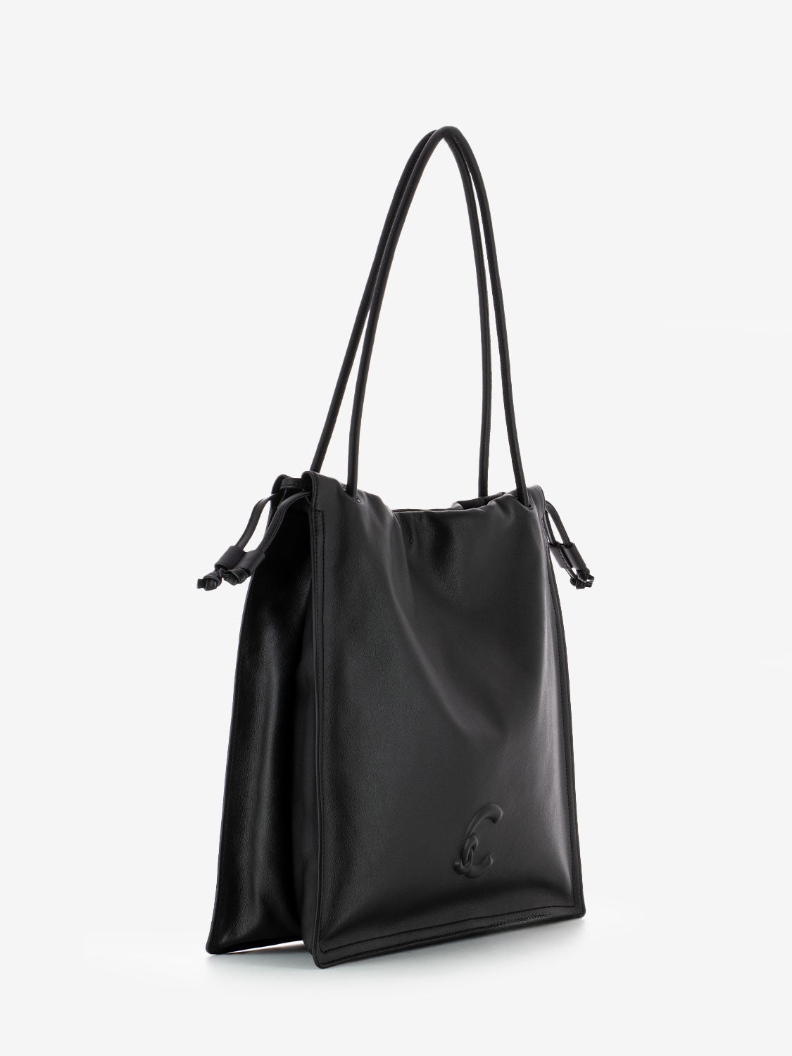 Borsa a spalla smooth leather noir