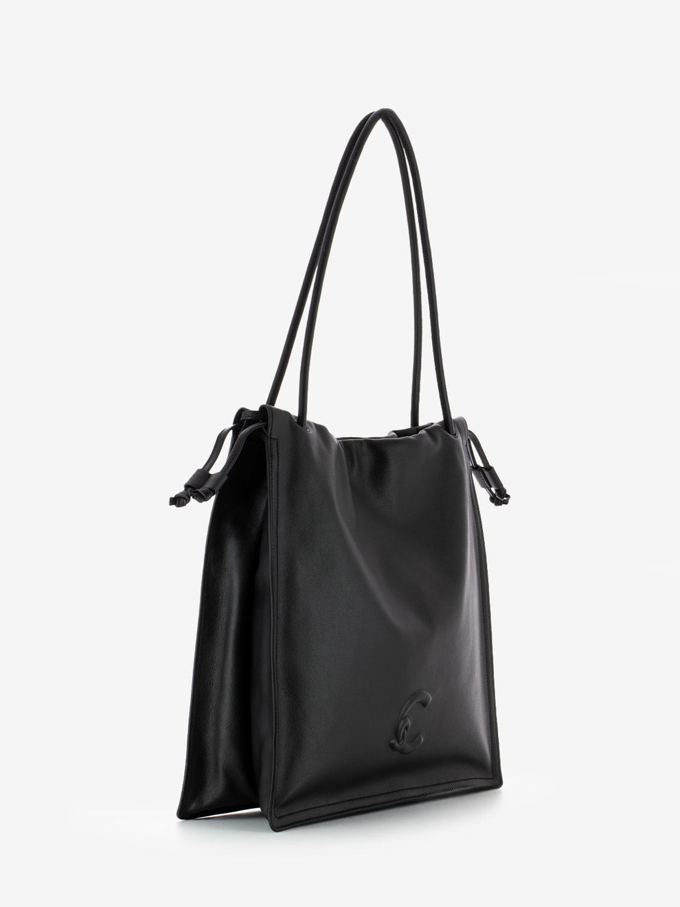 Borsa a spalla smooth leather noir