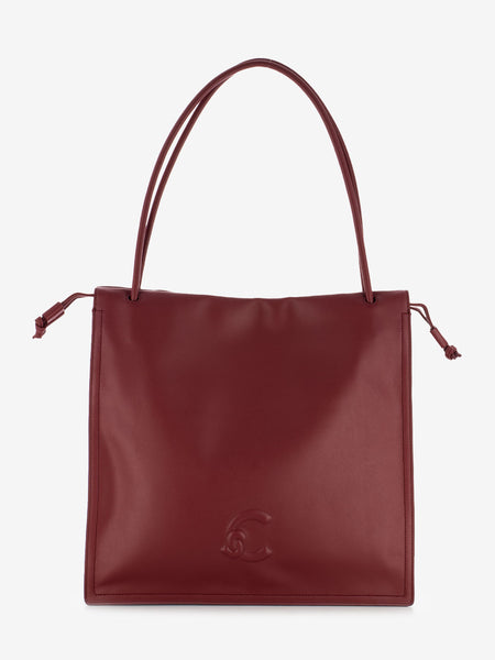 Borsa a spalla smooth leather sangria