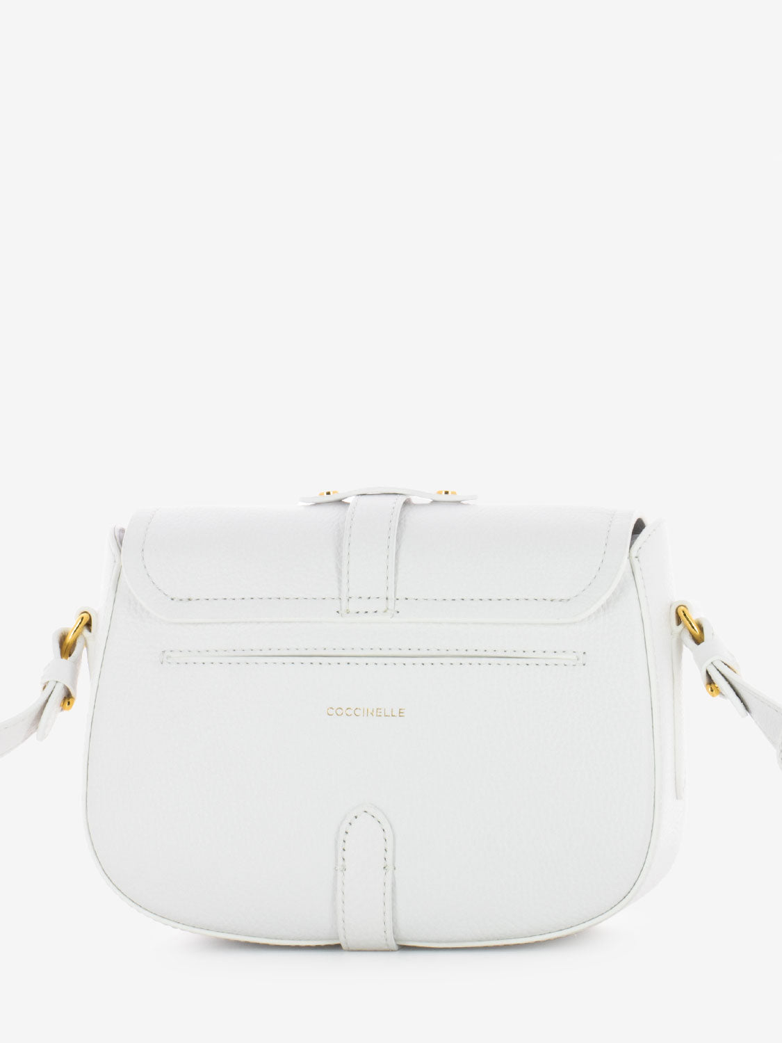 Borsa a tracolla pelle grained brillant white