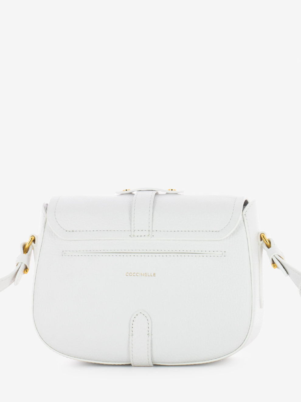 Borsa a tracolla pelle grained brillant white