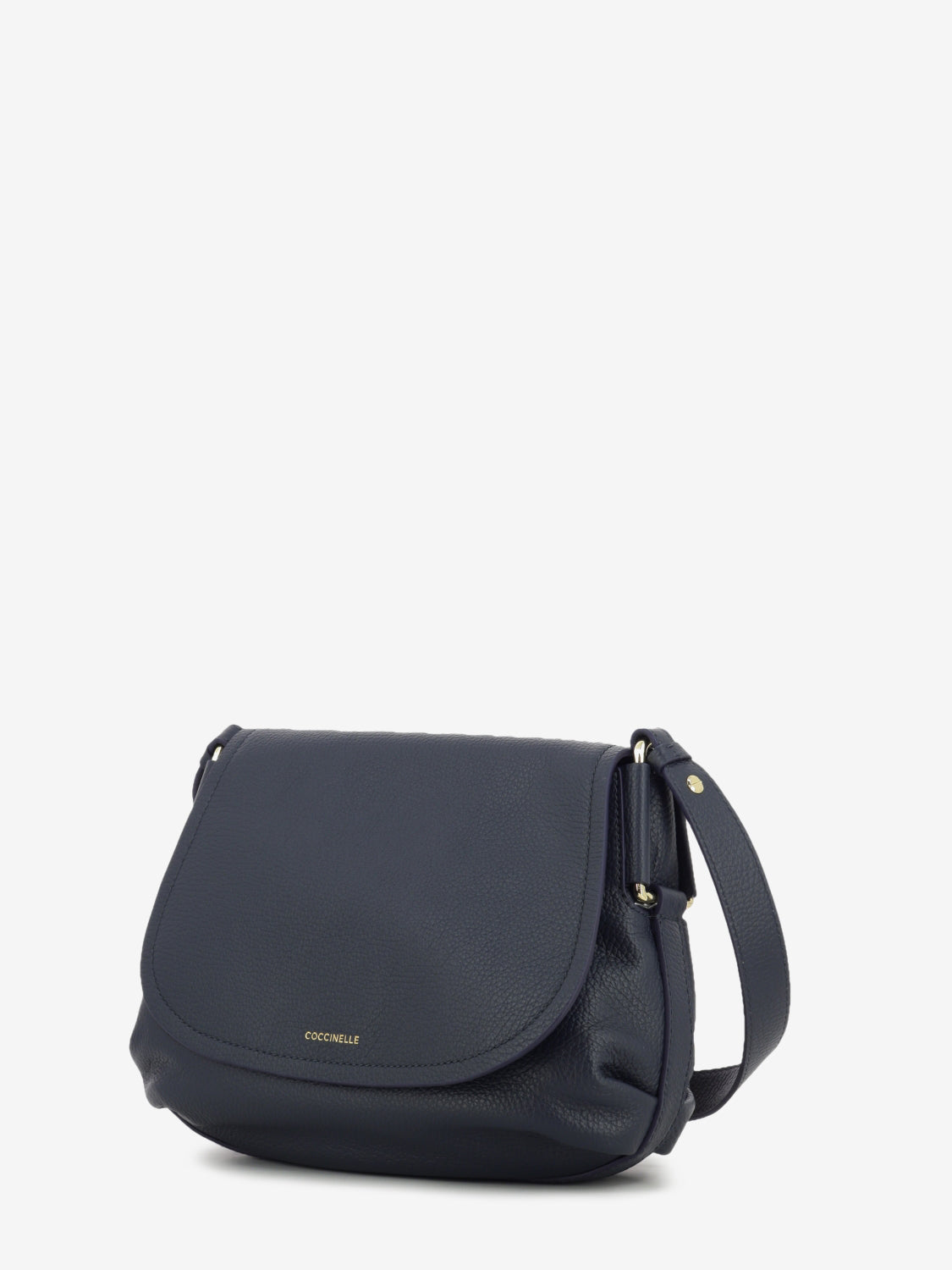 Borsa a tracolla in pelle martellata midnight blue