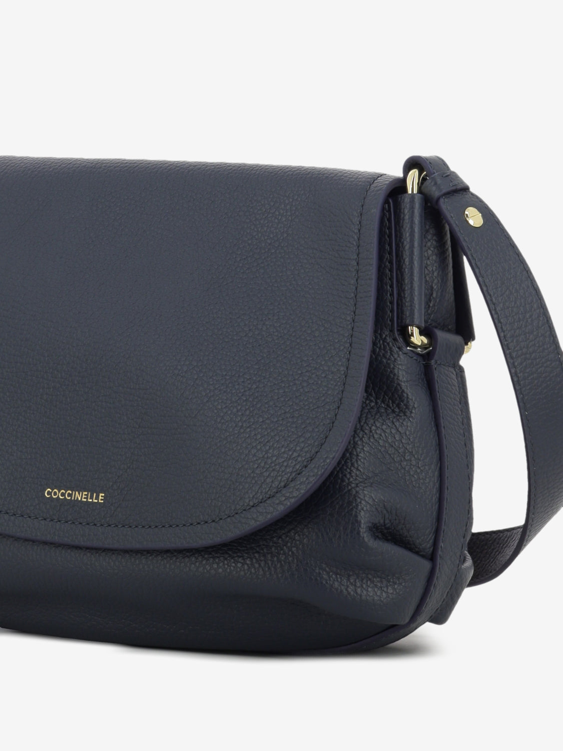 Borsa a tracolla in pelle martellata midnight blue