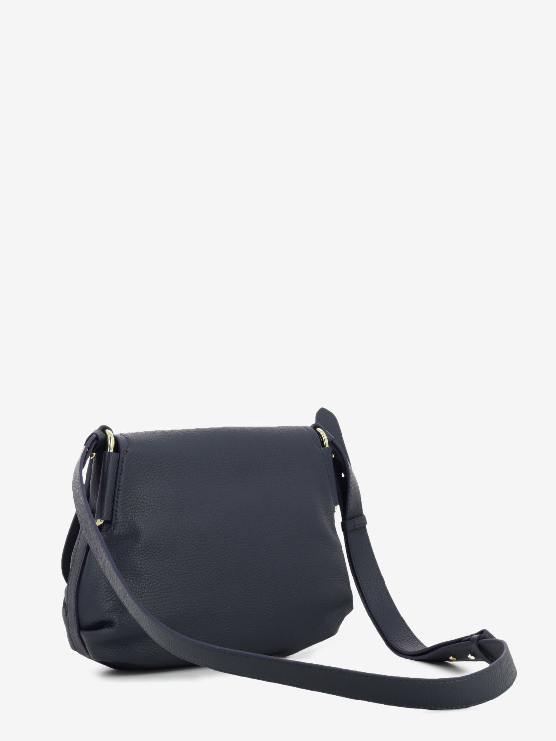 Borsa a tracolla in pelle martellata midnight blue