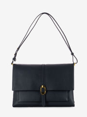 COCCINELLE - Borsa a tracolla in pelle martellata midnight blue