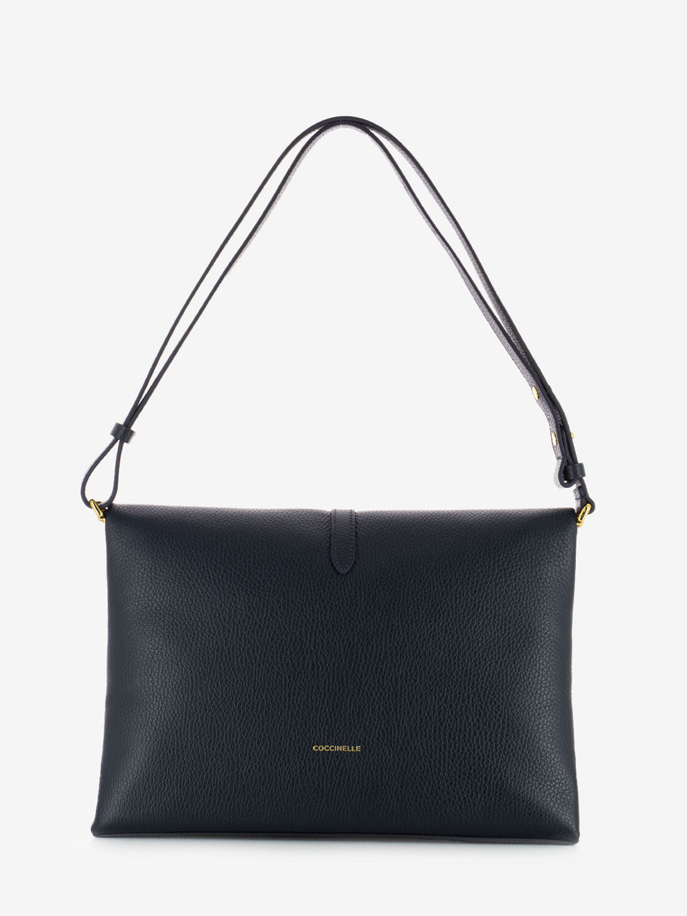 Borsa a tracolla in pelle martellata midnight blue
