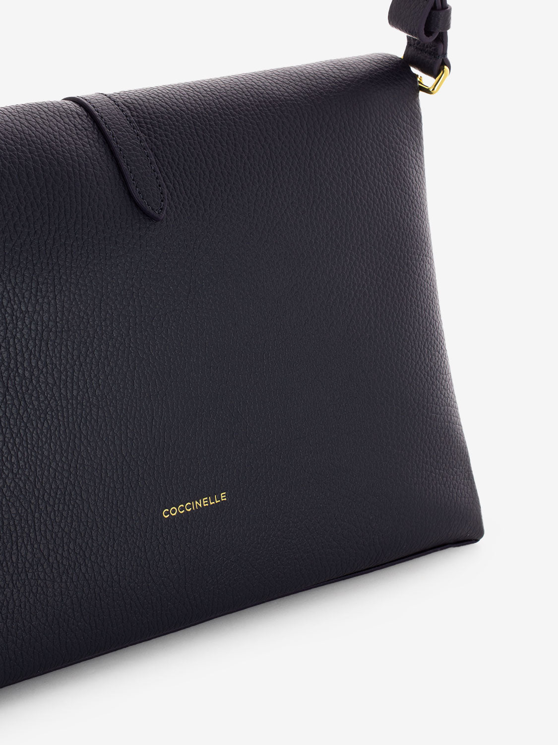 Borsa a tracolla in pelle martellata midnight blue