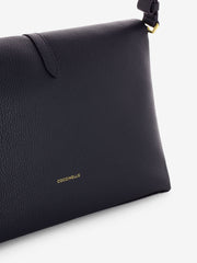 COCCINELLE - Borsa a tracolla in pelle martellata midnight blue