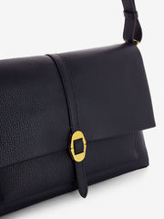 COCCINELLE - Borsa a tracolla in pelle martellata midnight blue