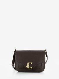 Small brown leather shoulder bag
