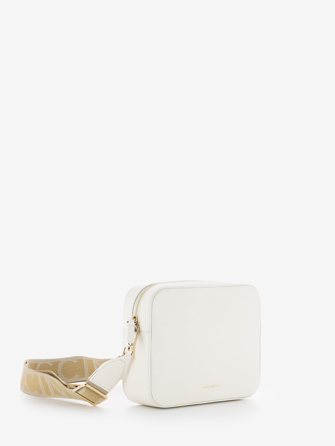 Borsa a tracolla Tebe grained leather coconut milk