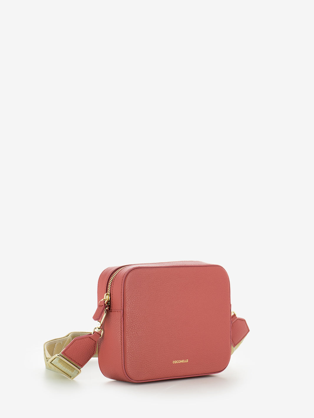 Borsa a tracolla Tebe grained leather cranberry