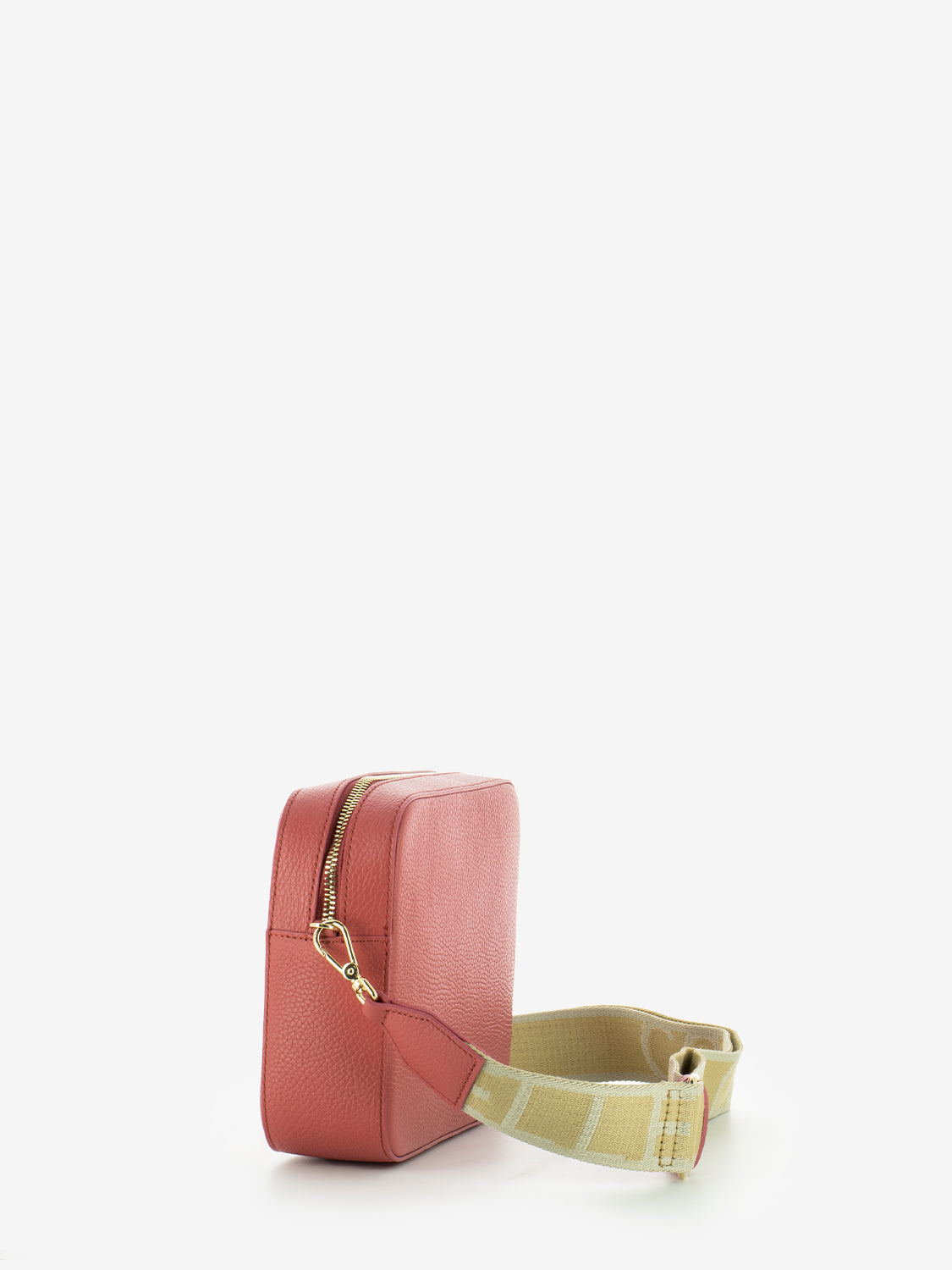 Borsa a tracolla Tebe grained leather cranberry