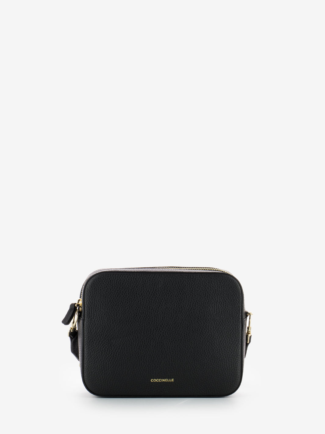 Borsa a tracolla Tebe grained leather noir