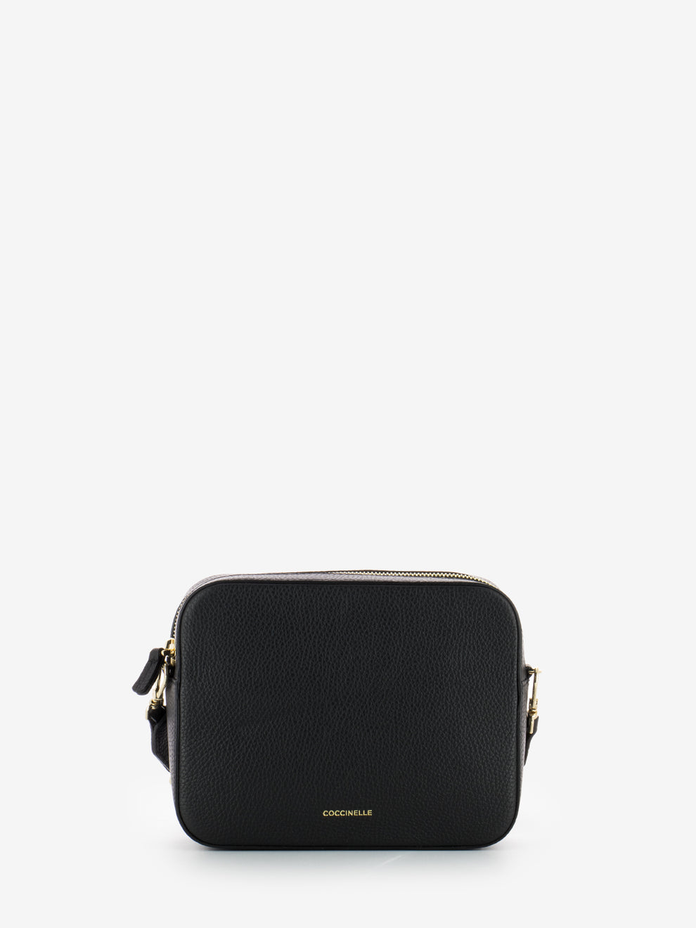 Borsa a tracolla Tebe grained leather noir