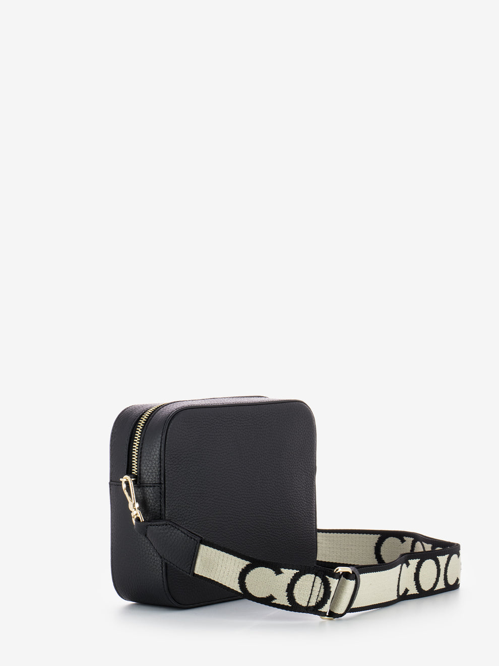 Borsa a tracolla Tebe grained leather noir