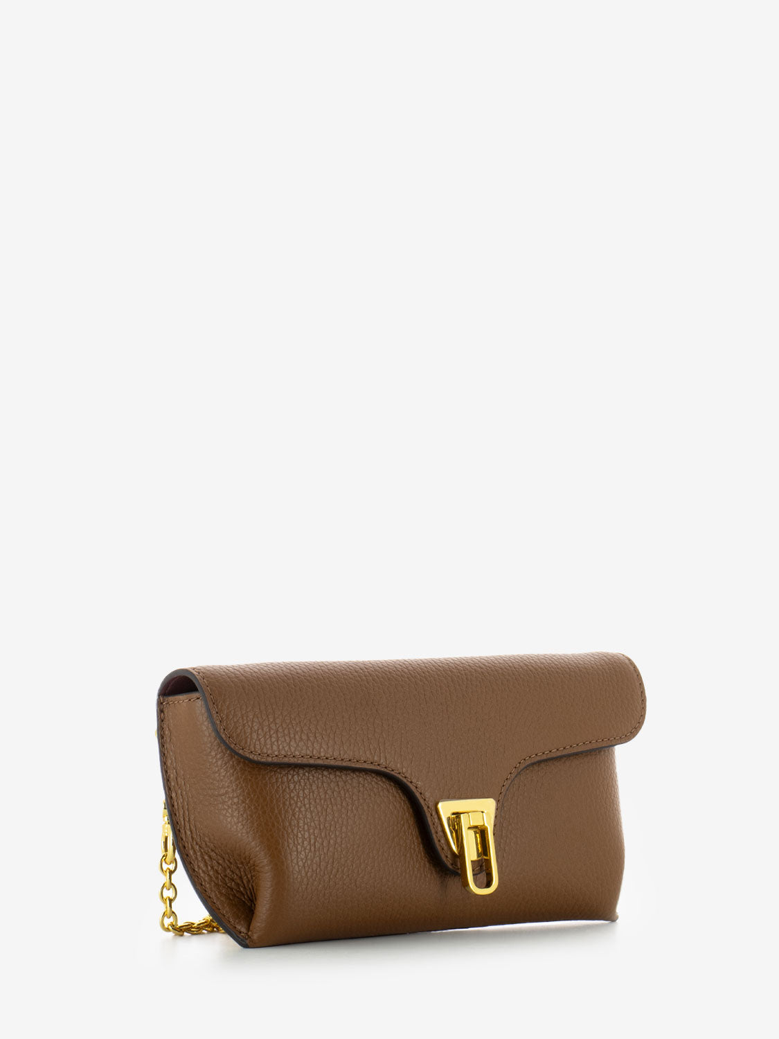 Borsa Beat Double in pelle marrone