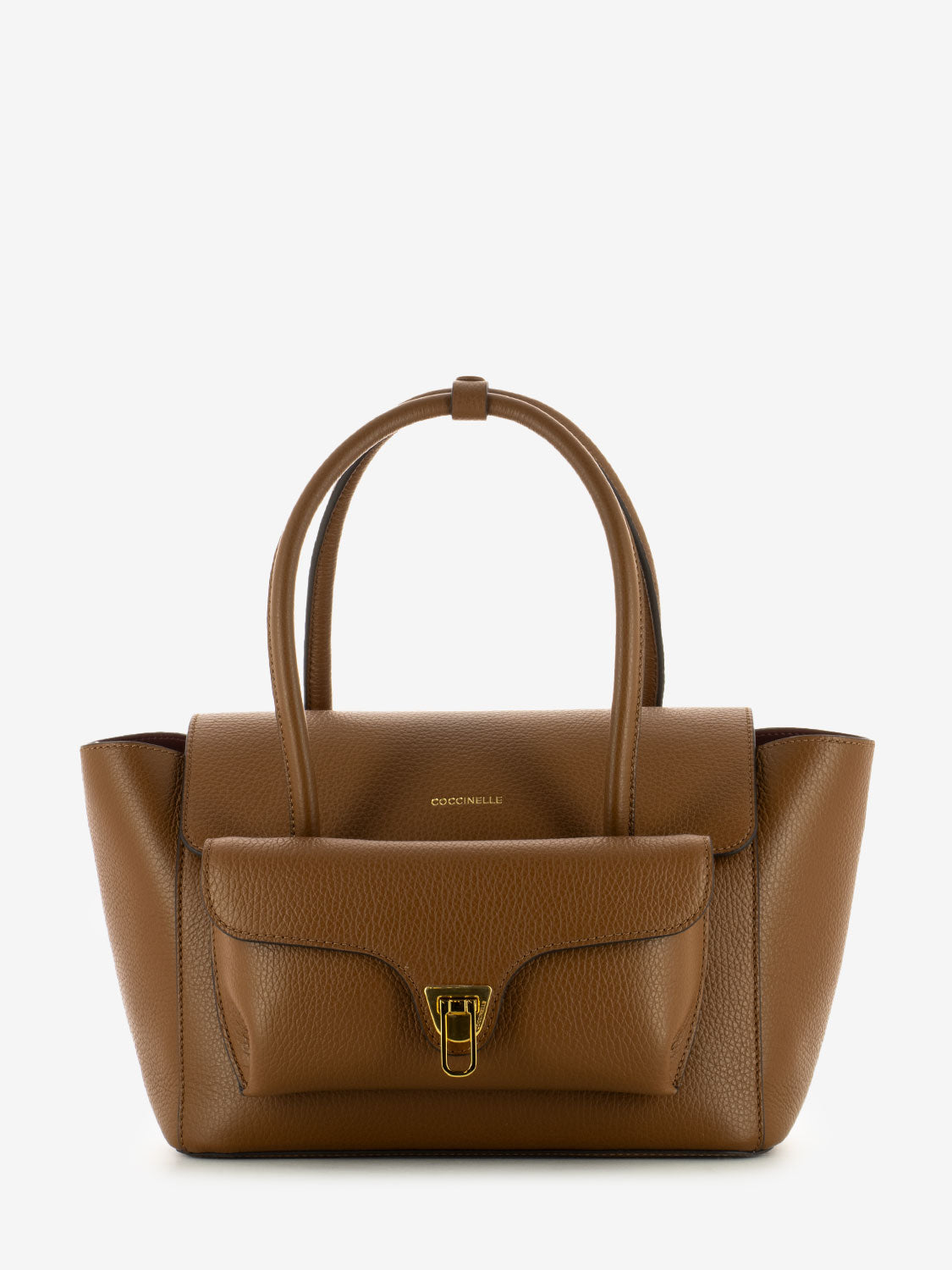 Borsa Beat Double in pelle marrone