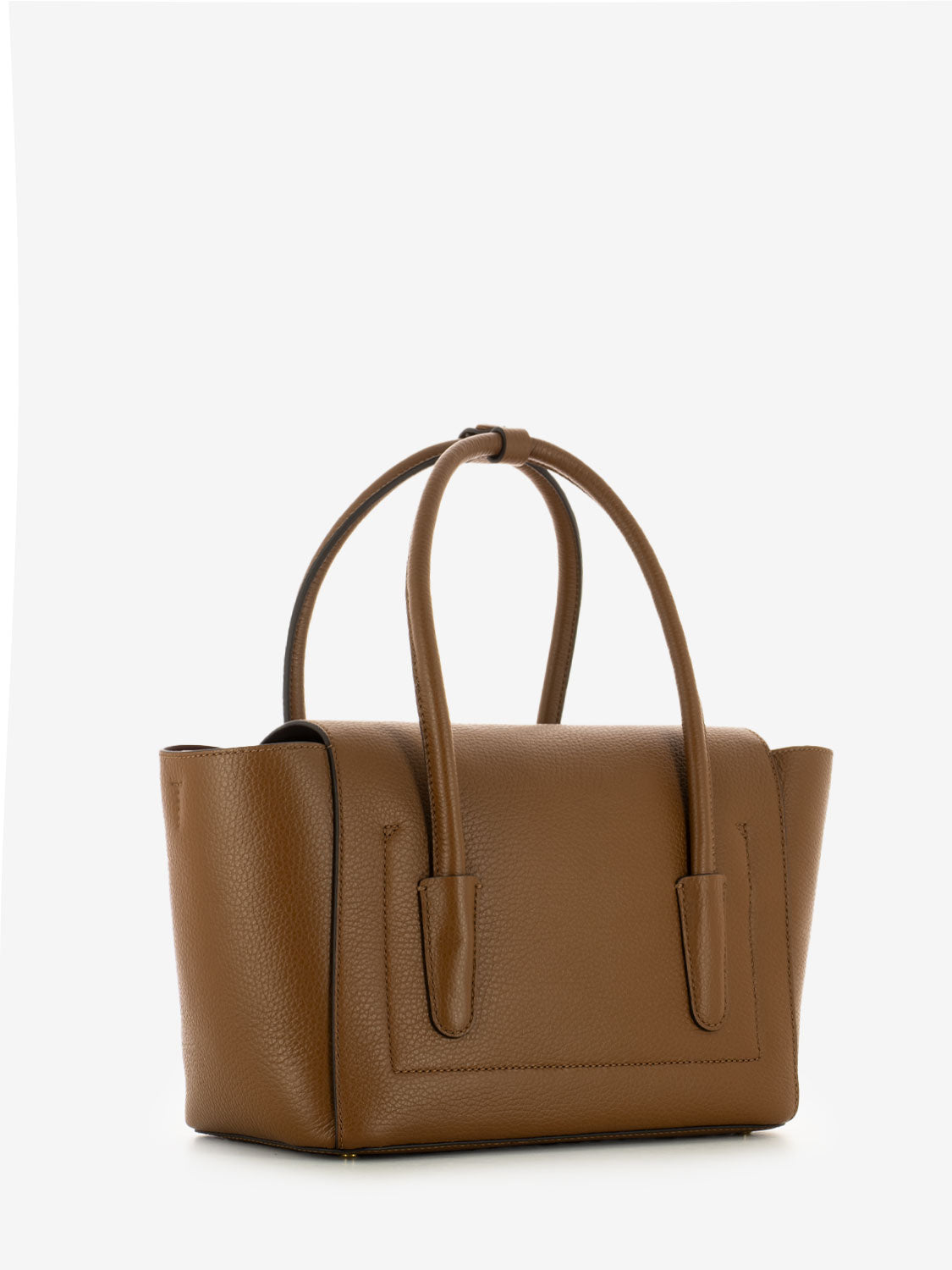 Borsa Beat Double in pelle marrone