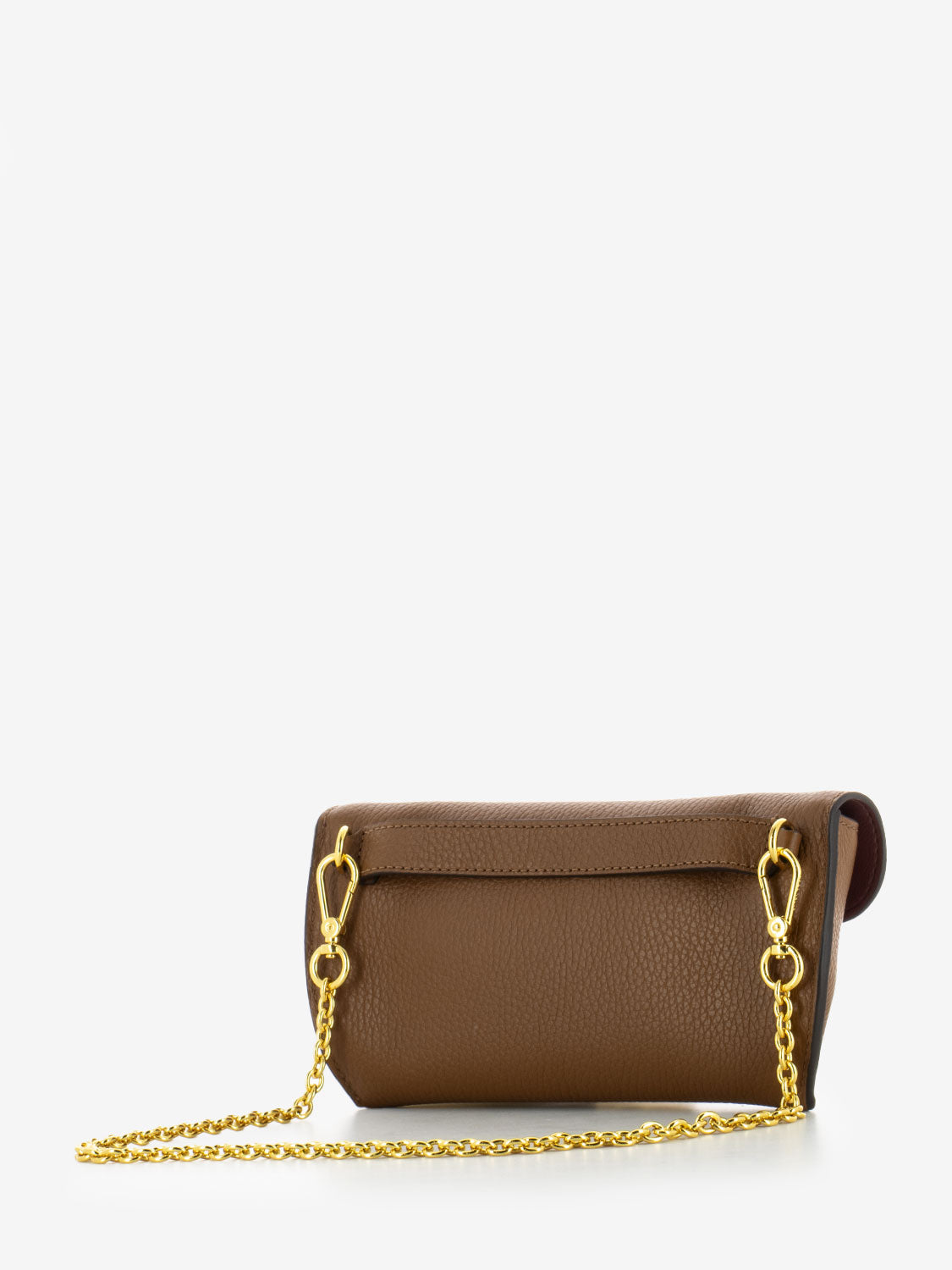 Borsa Beat Double in pelle marrone