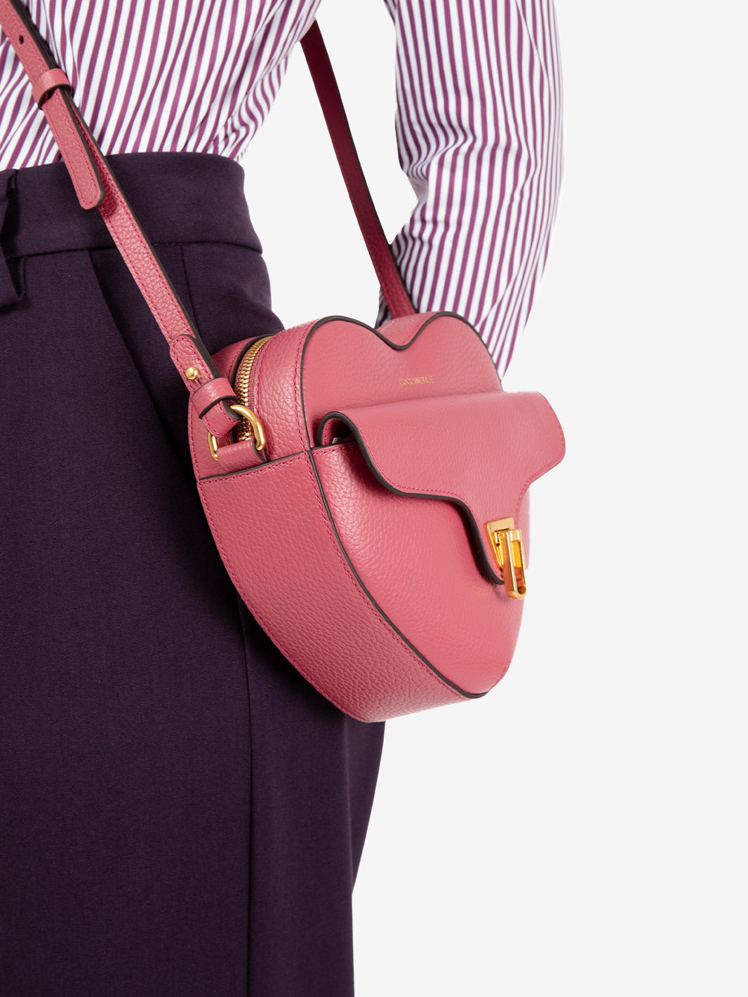 Borsa Cuore in pelle rosa