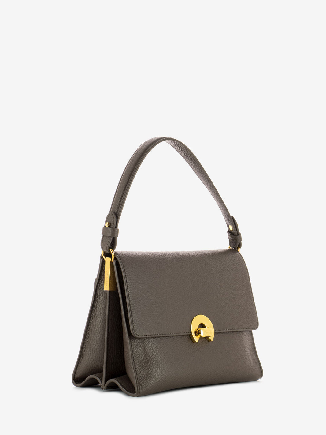 Borsa in pelle a mano piccola leather coffee