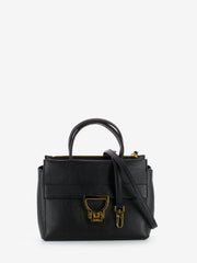 COCCINELLE - Borsa piccola rigida a mano grained leather noir