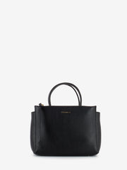 COCCINELLE - Borsa piccola rigida a mano grained leather noir