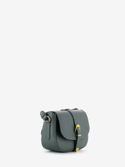 COCCINELLE - Borsa tracolla con fibbia leather kale green