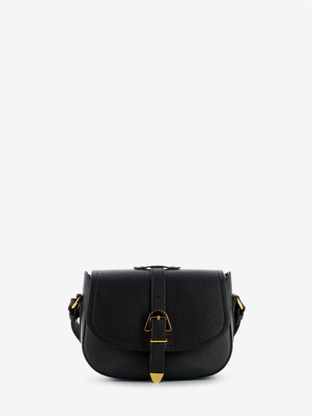 Borsa tracolla con fibbia leather noir