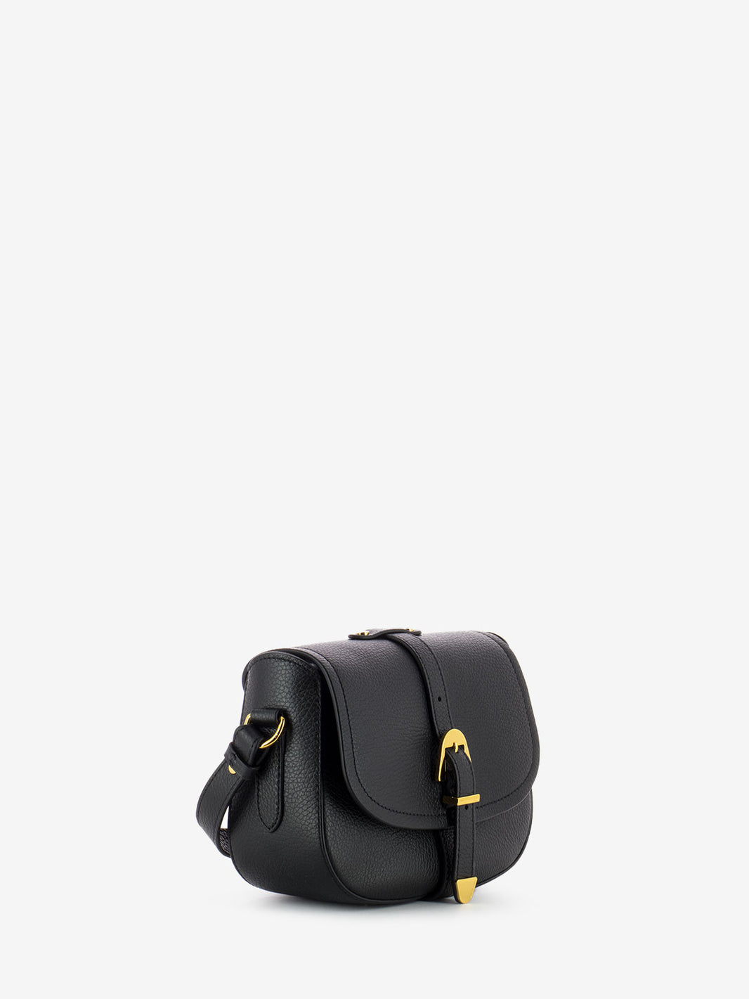 Borsa tracolla con fibbia leather noir