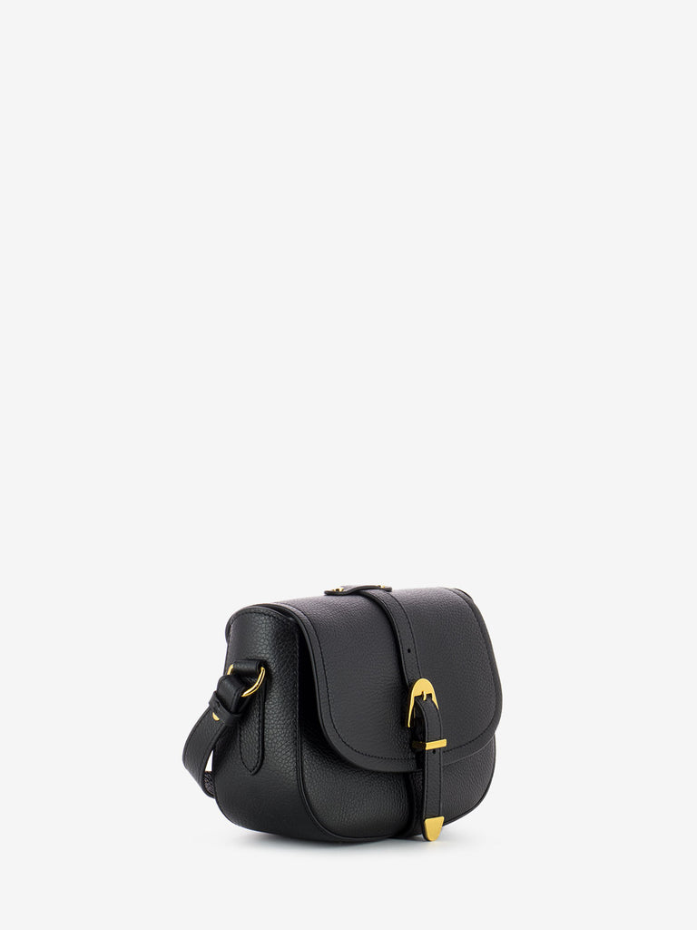 COCCINELLE - Borsa tracolla con fibbia leather noir