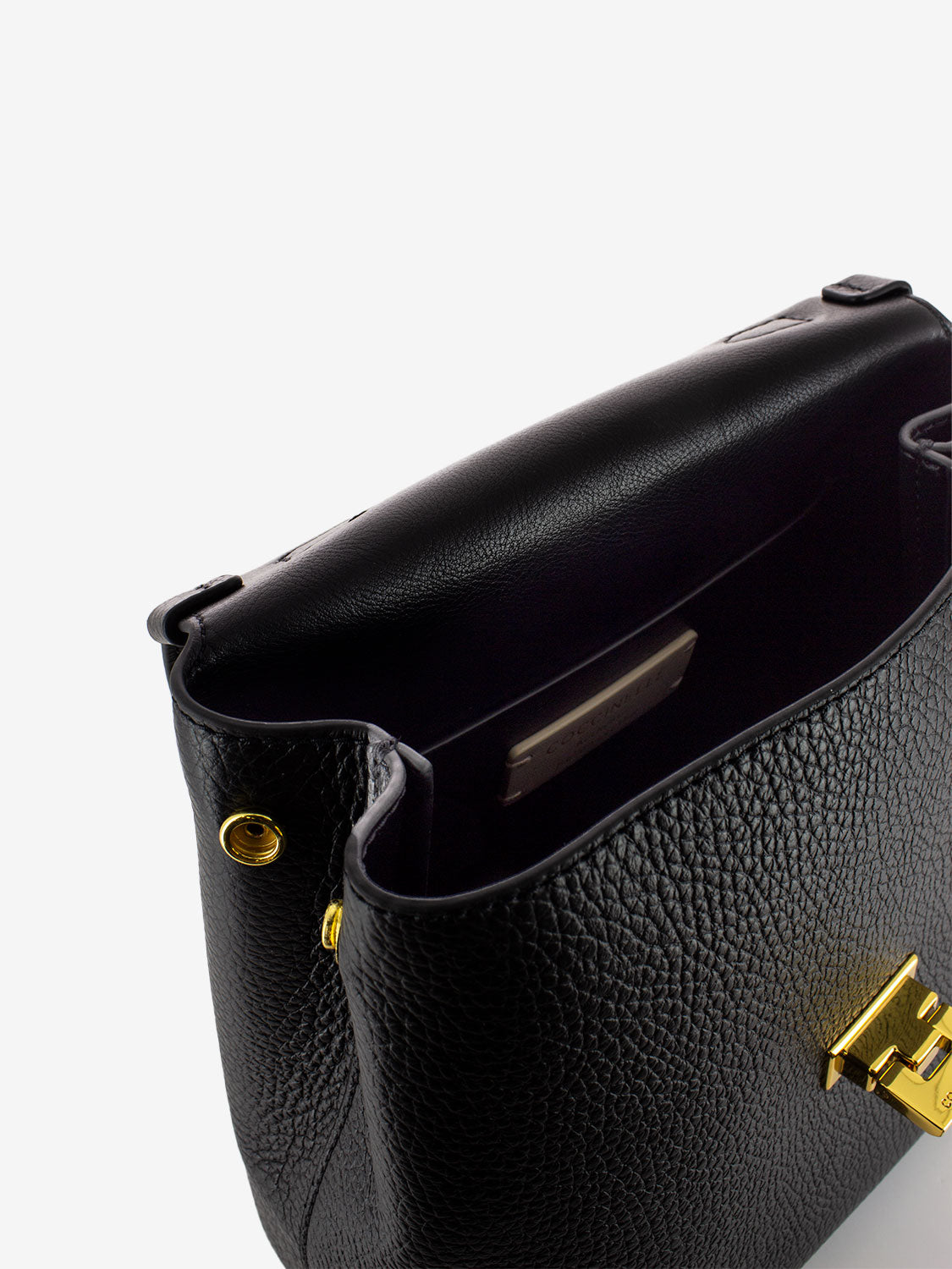 Borsa zaino a mano in pelle nera