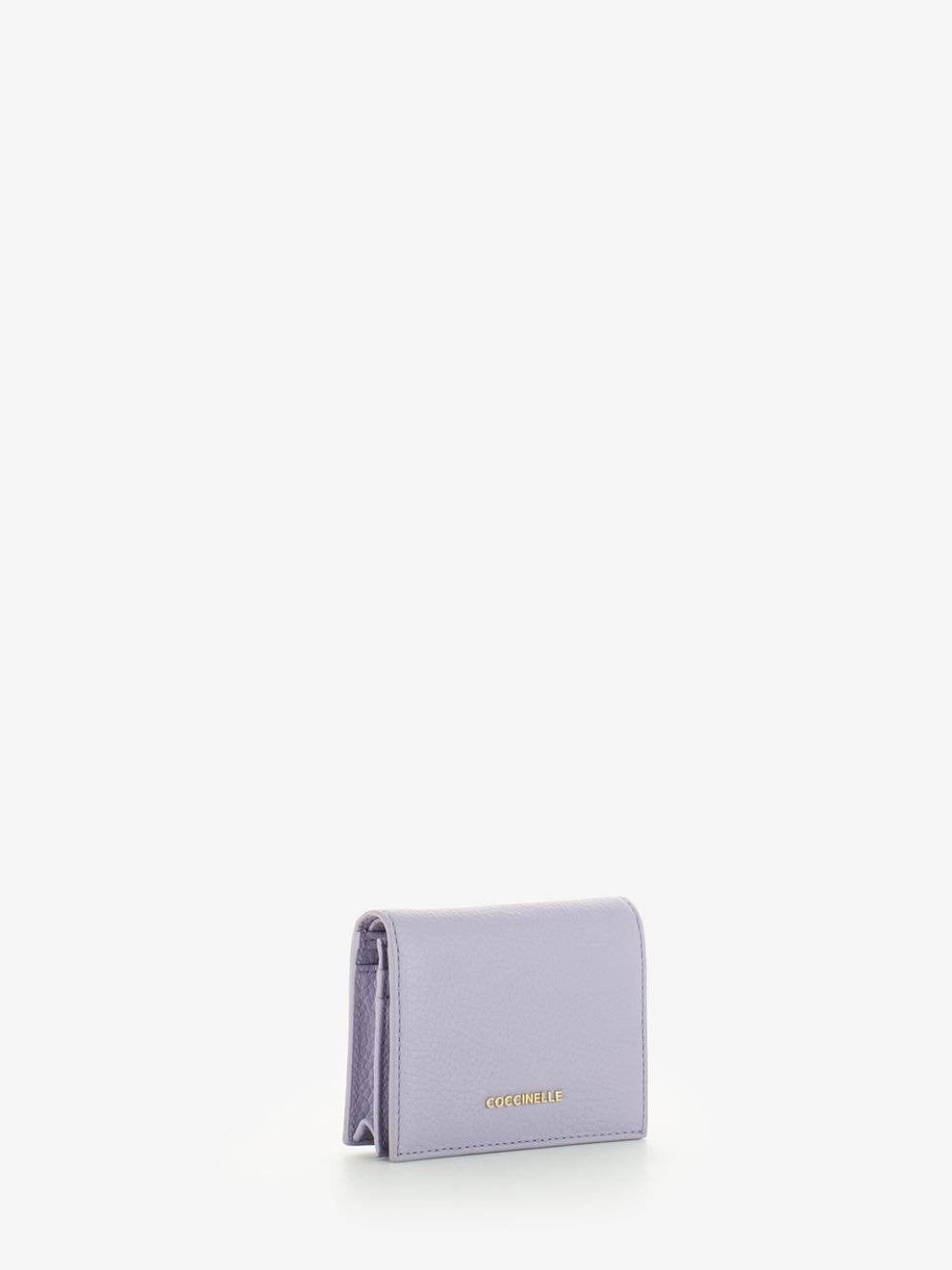 Card holder grained leather lavender
