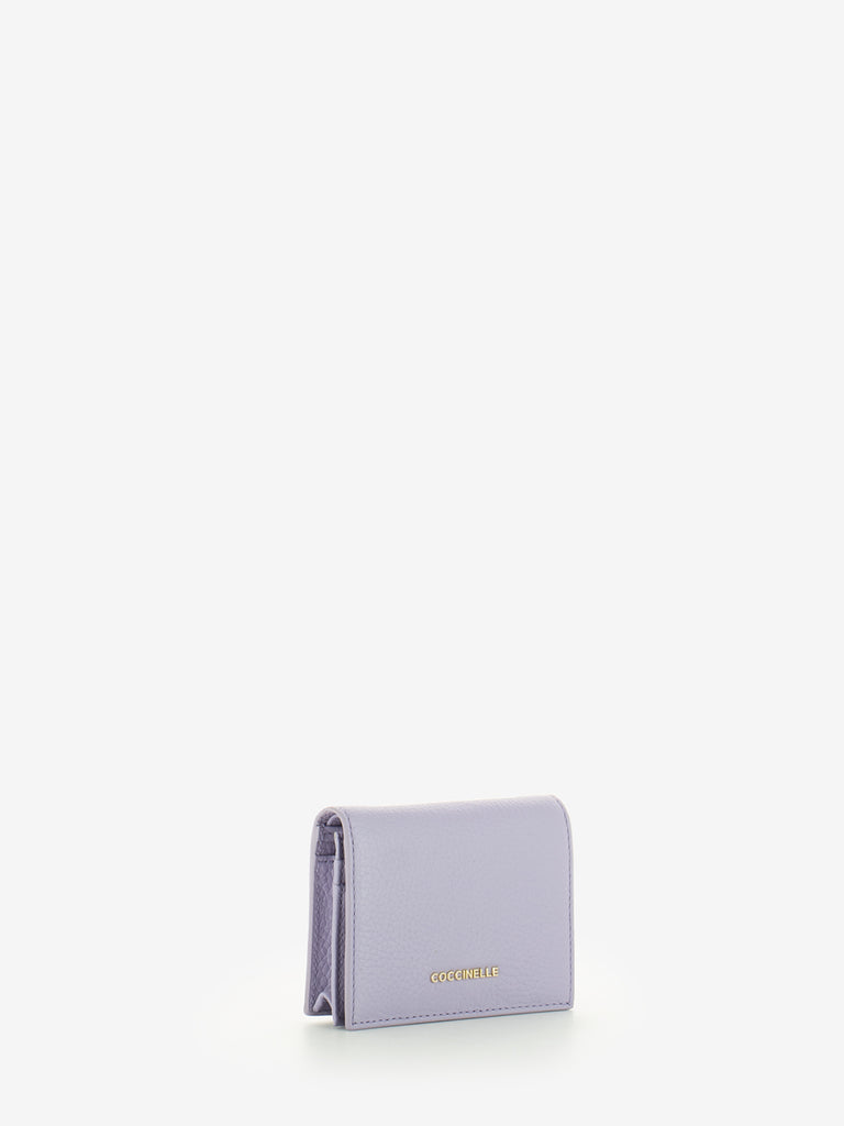 COCCINELLE - Card holder grained leather lavender