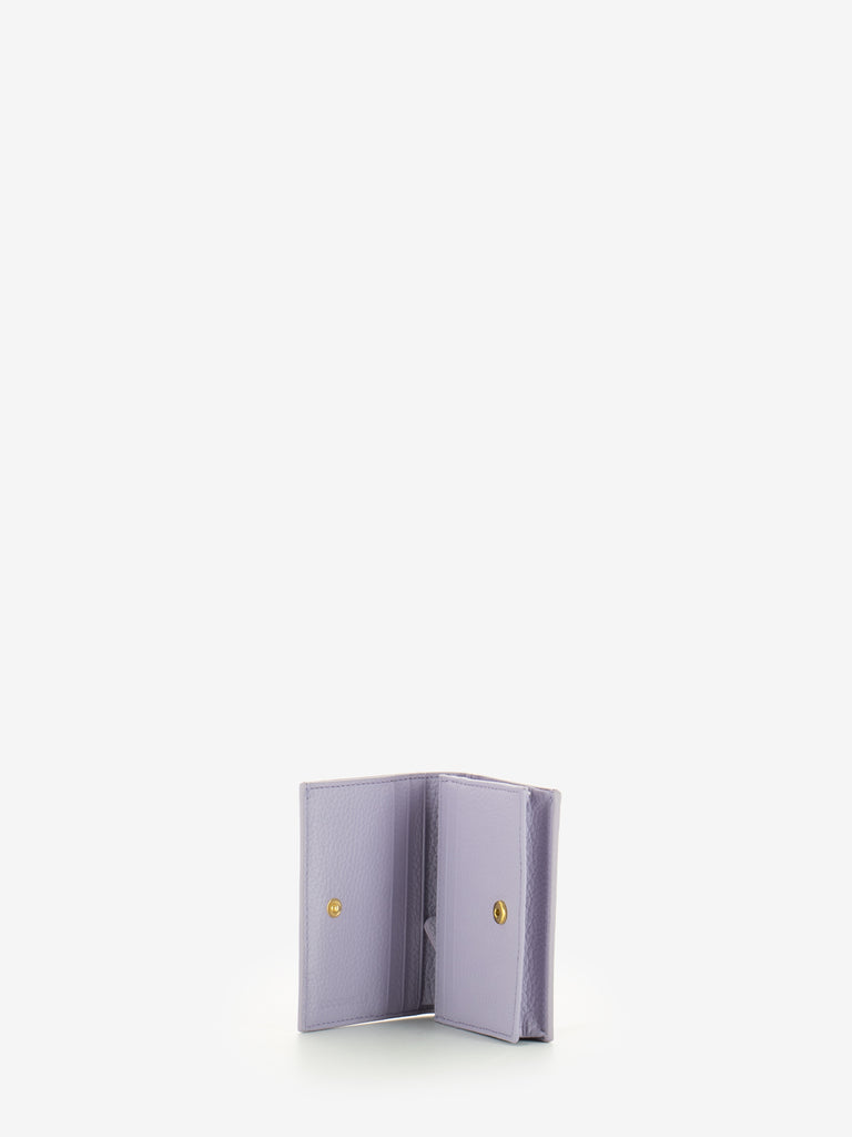 COCCINELLE - Card holder grained leather lavender