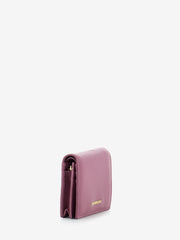 COCCINELLE - Card holder grained leather pulp pink