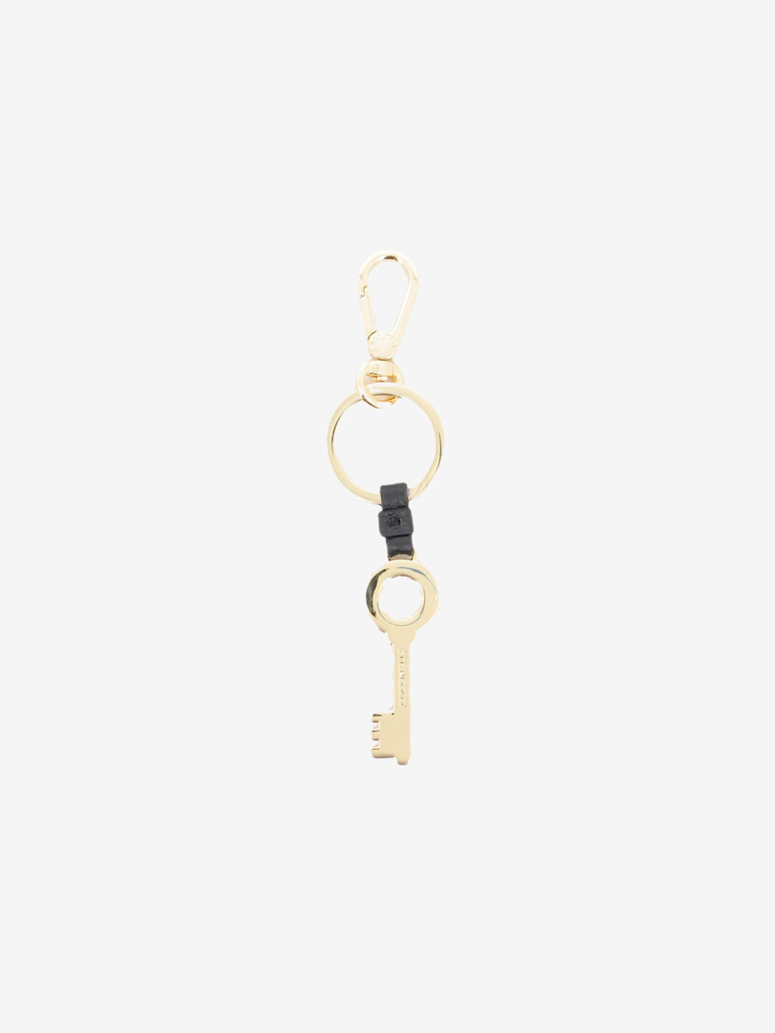 CHARM METAL KEY GRAINED LEATHER NOIR E2M9K41A102_001