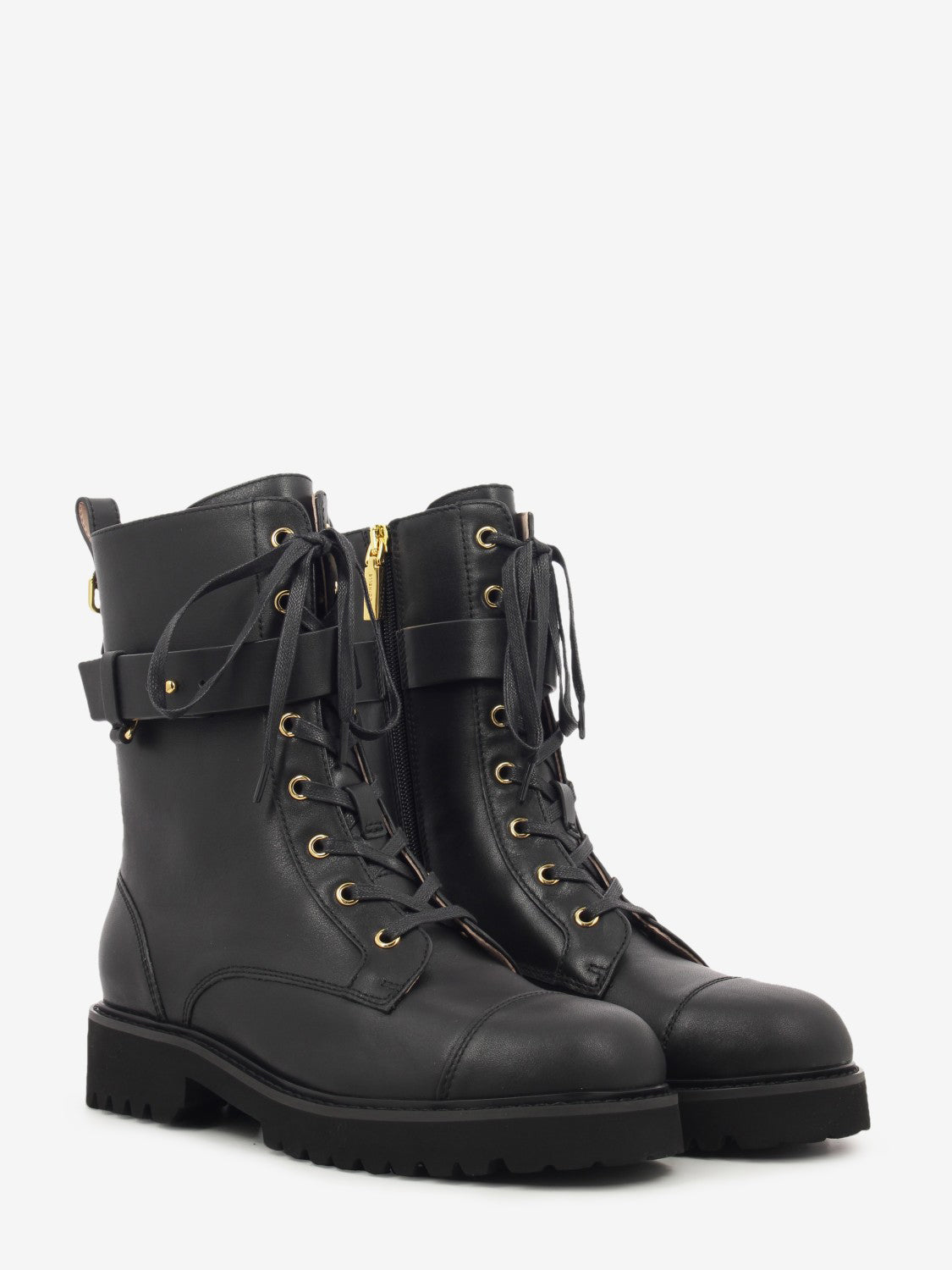 Combat Boot Cow leather noir