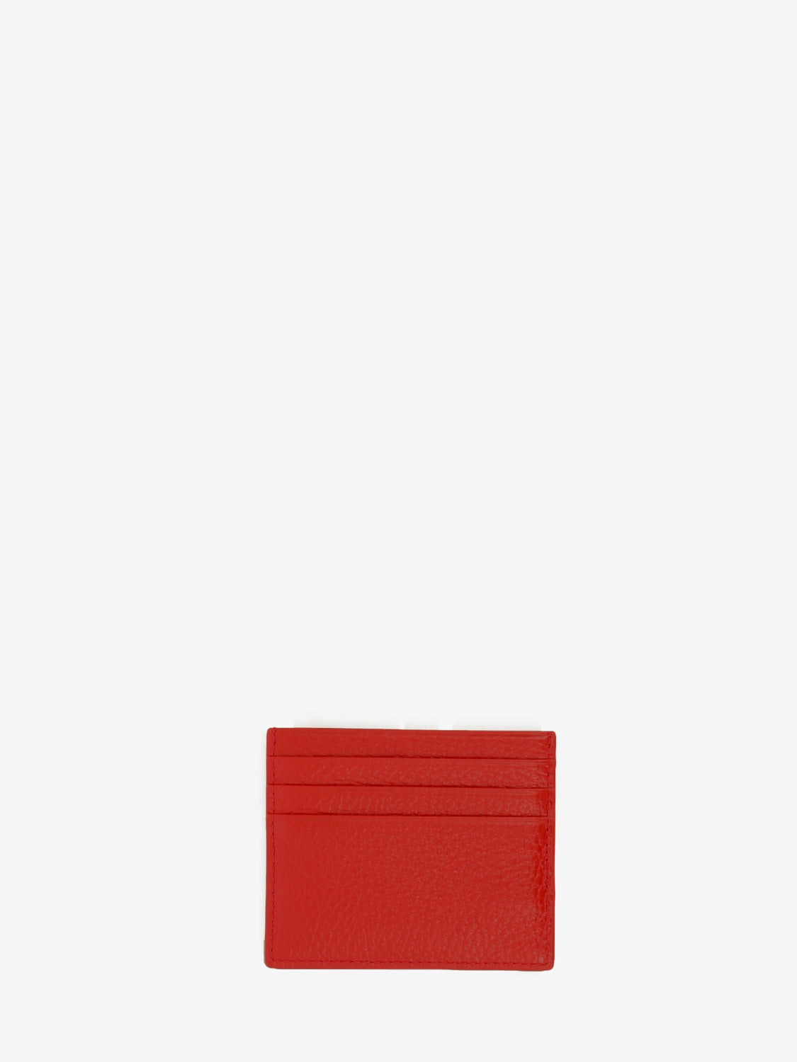 Document holder grained leather small scarlet