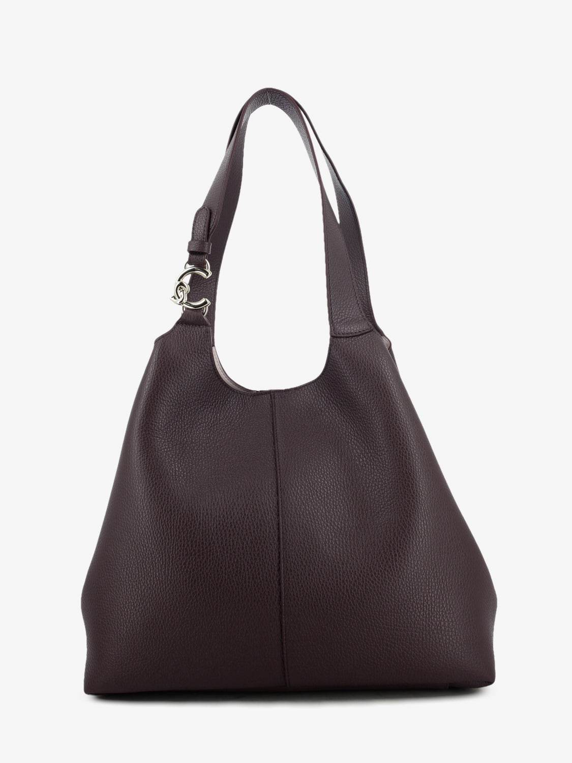 Handbag C-Easy large leather berry