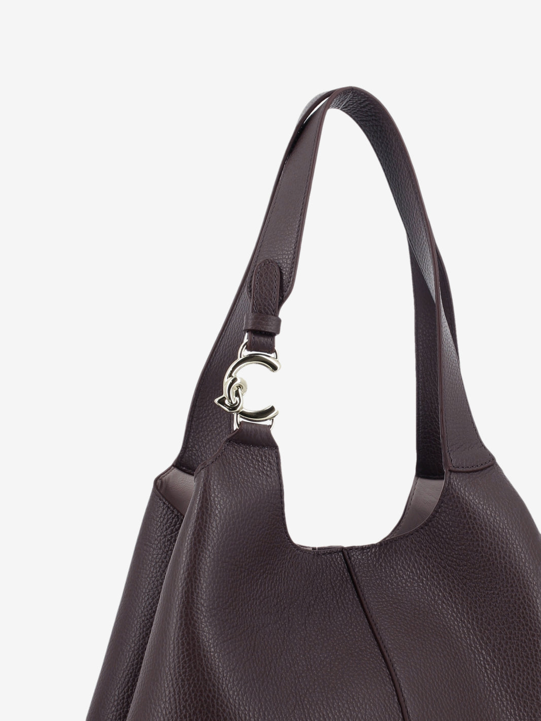 Handbag C-Easy large leather berry