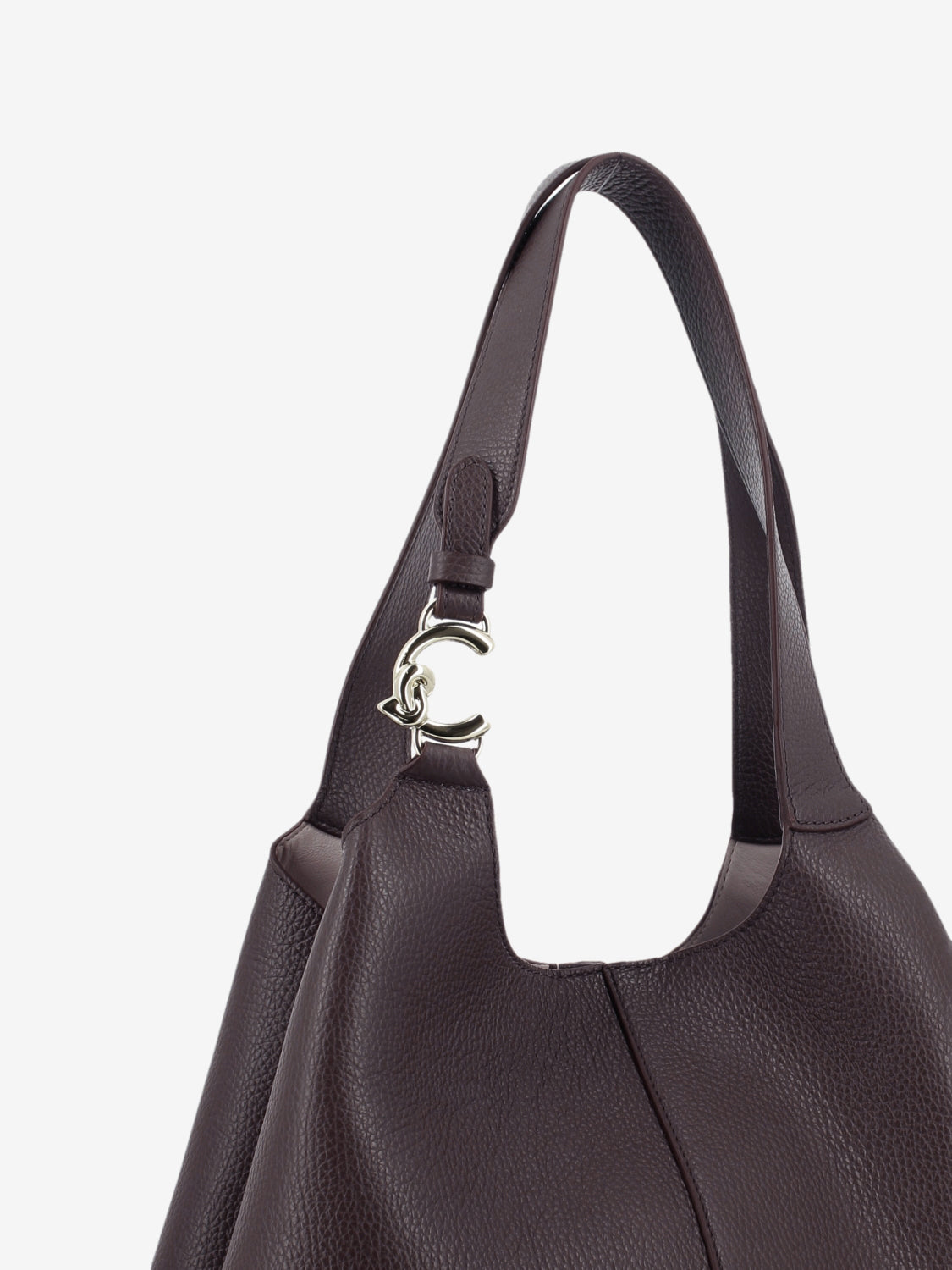 Handbag C-Easy large leather berry