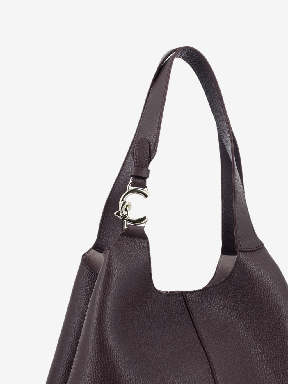 Handbag C-Easy large leather berry