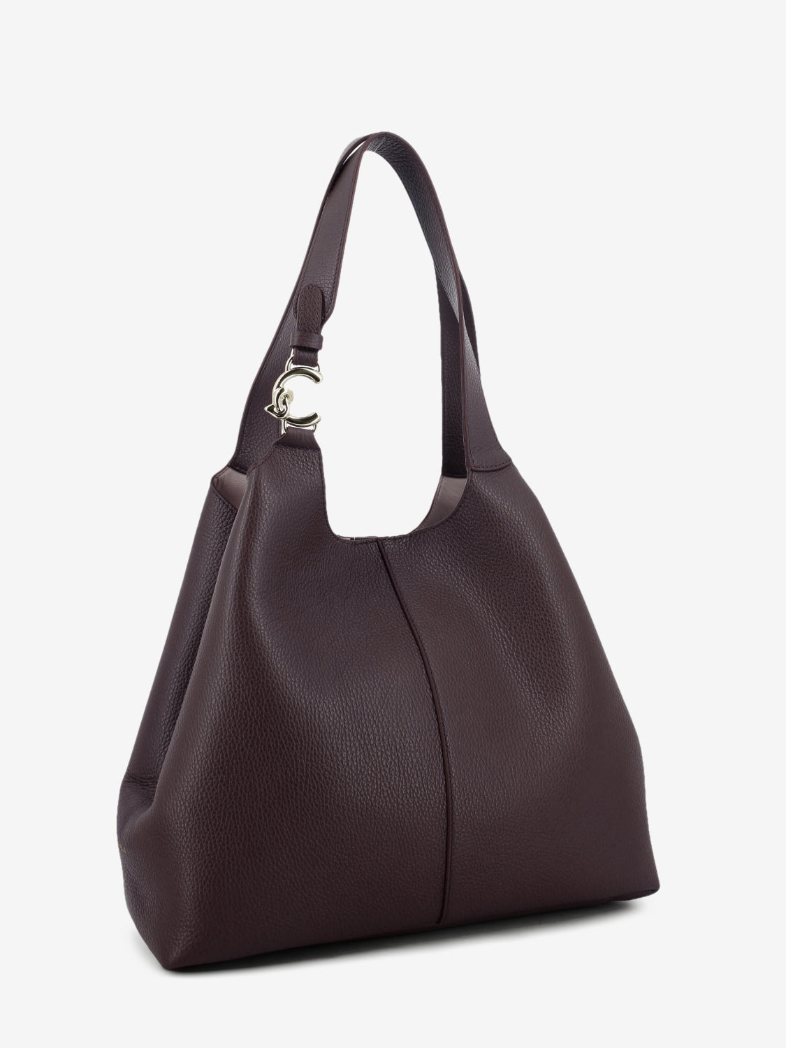 Handbag C-Easy large leather berry