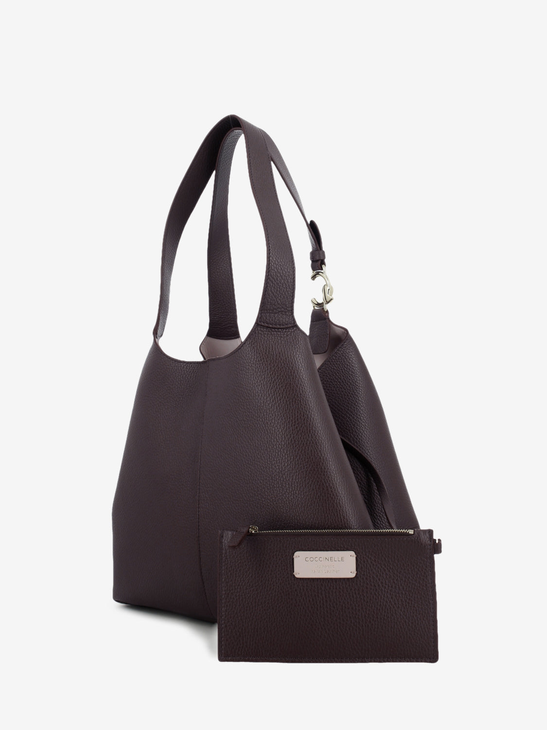 Handbag C-Easy large leather berry