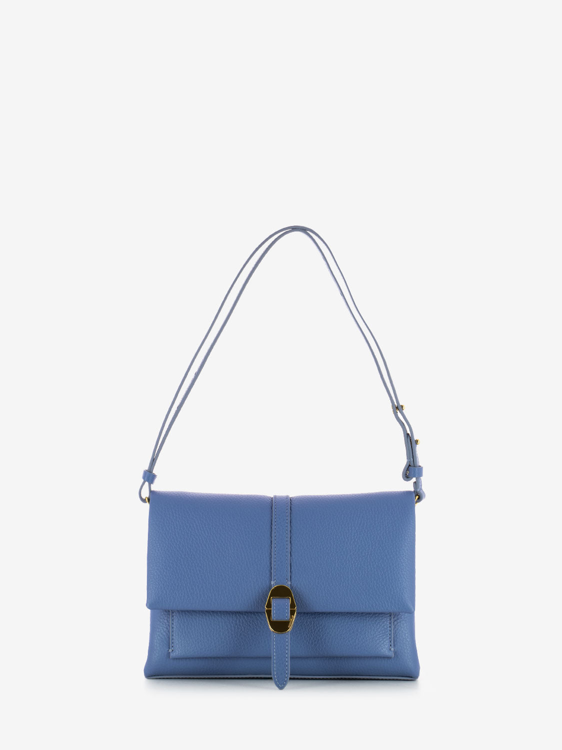 Handbag grained leather azul