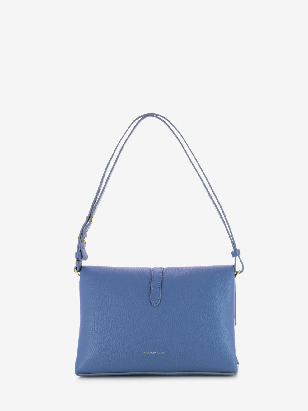 Handbag grained leather azul